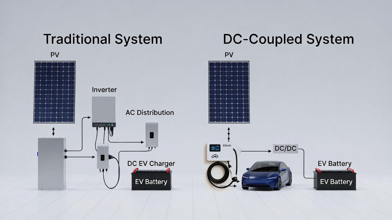 DC coupled EV charging system