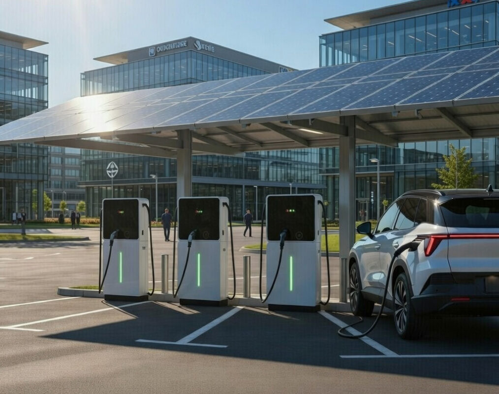 commercail solar ess EV charging station